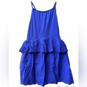 GAP Kids NWT!  Eyelet Peplum Dress Alice Blue Size XL (12 )